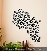 wild Leopard spots 80 piece pattern set animal wall vinyl decal bedroom medium 2057